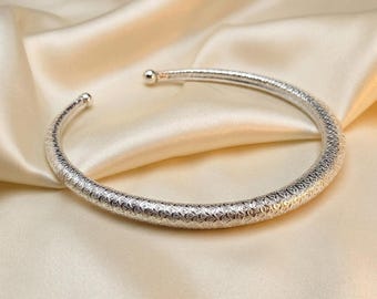 925 Sterling Silver Hasli Necklace, Tribal Torque Choker, Oxidized Silver Collar Necklace, Handmade Ethnic Jewelry, Statement Silver