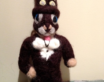 Needle Felted Steampunk Squirrel Doll Toy