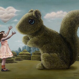 Cartes de vœux: Paquet de trois - Big Green Squirrel