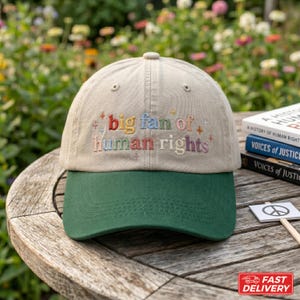 Casquette brodée représentant les droits de l'homme, casquette de justice sociale pour l'égalité féministe
