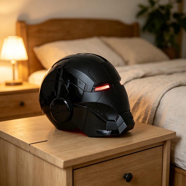 Mark 5  Voice-Controlled Helmet with Touch Sensor, Recolor Wearable Cosplay Costume Helmet, Halloween & Christmas Gift for Superhero Fans