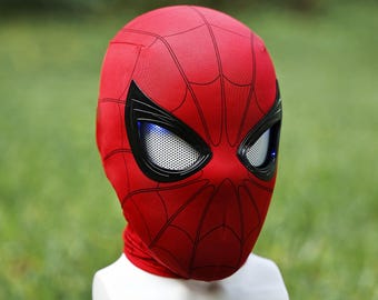 Ring-Controlled Spider Hero Mask – Handmade Cosplay Face Shell, Wearable Helmet, Custom Halloween & Christmas Gift