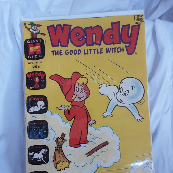 Wendy Comic book * Vintage * November 1971 no. 70 * Harvey Comics * The Good Little Witch