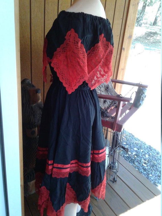 Black dress hotsell with red ribbon