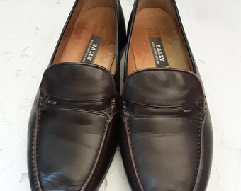 Bally double B logo plaque loafers - Brown