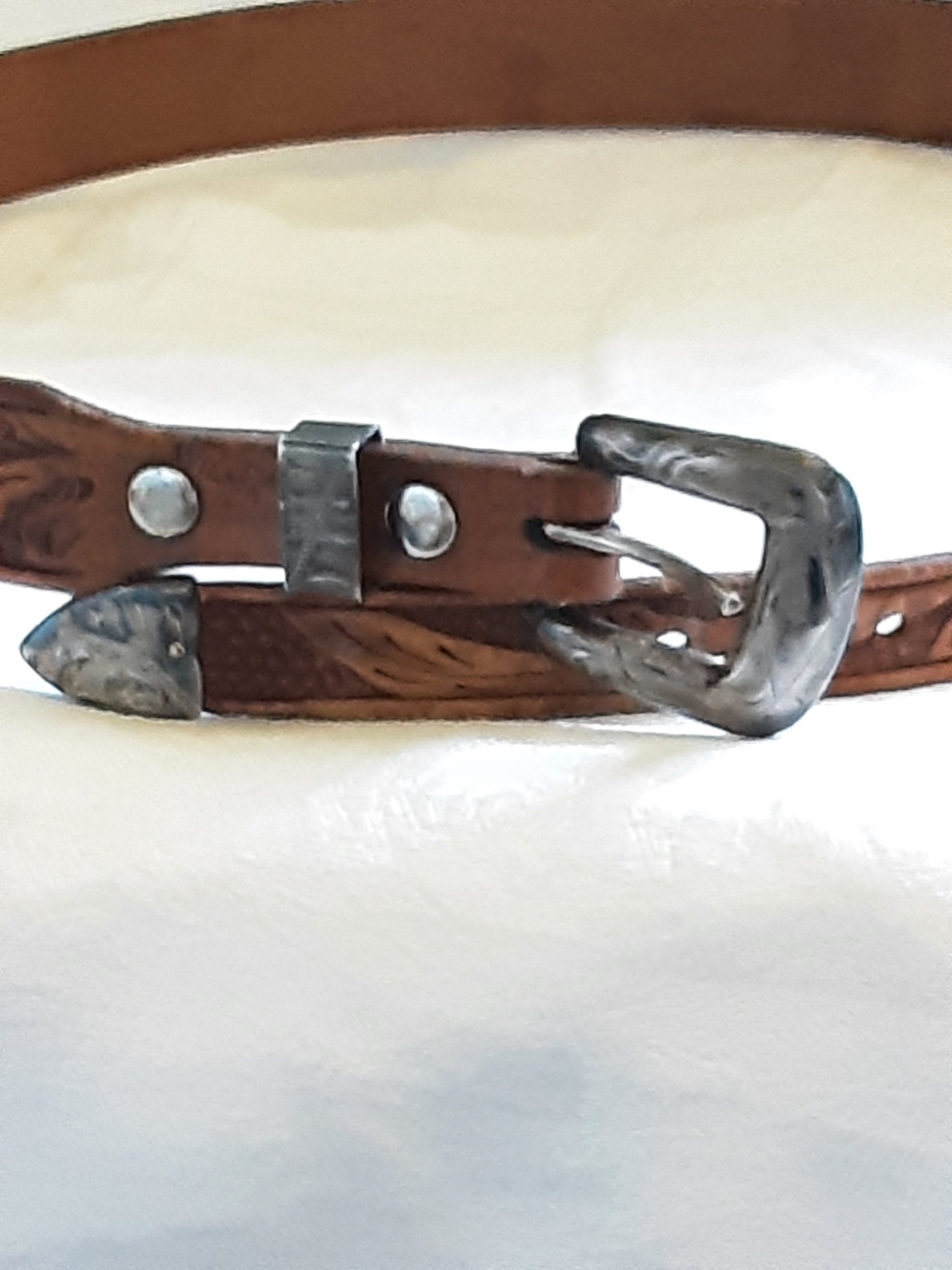 Vintage Western Belt Sterling Silver Buckle Stay and Tip - Etsy