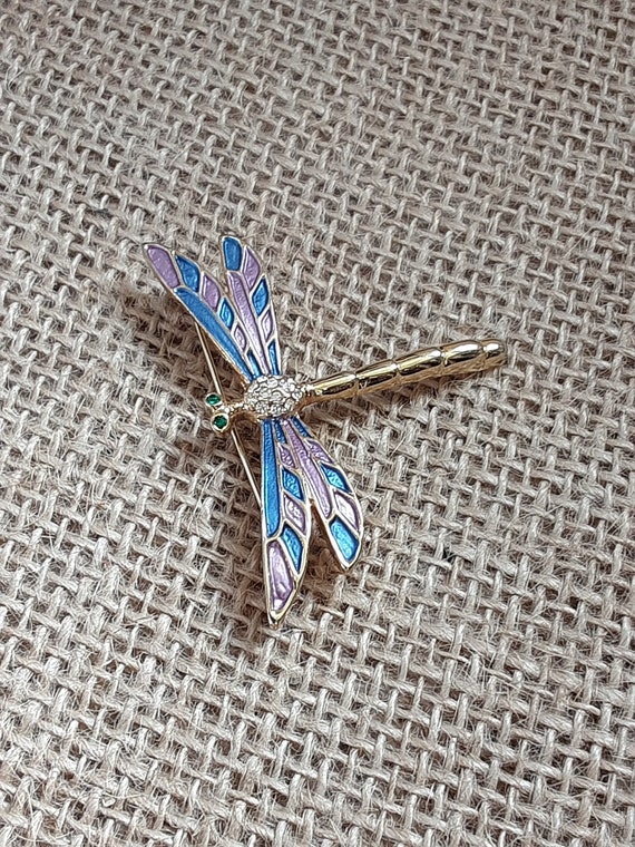 Dragonfly Brooch * Insect Pin * Winged Bug * Flyi… - image 8