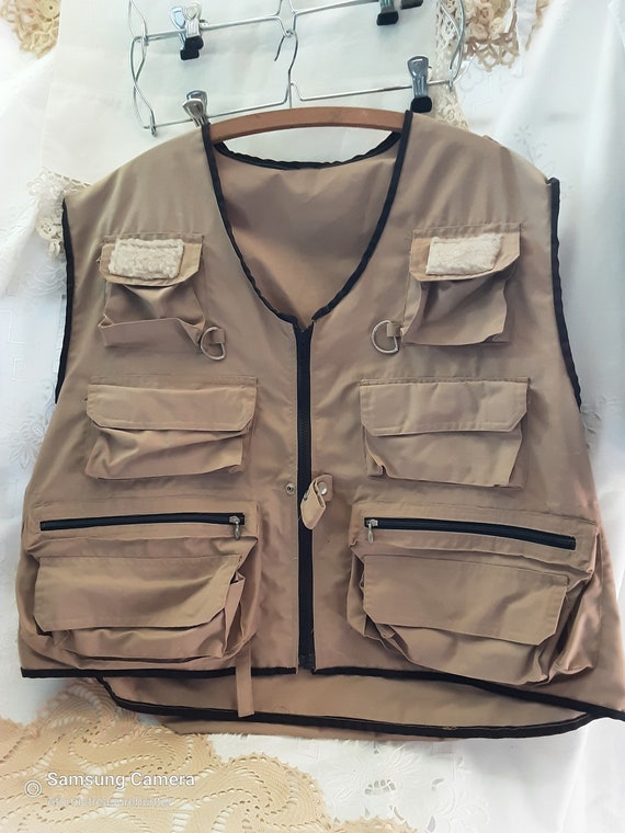 Vintage Fly Fishing Vest Mens Est Size L / XL Stream / Trout Fishing  Camping Outdoors 