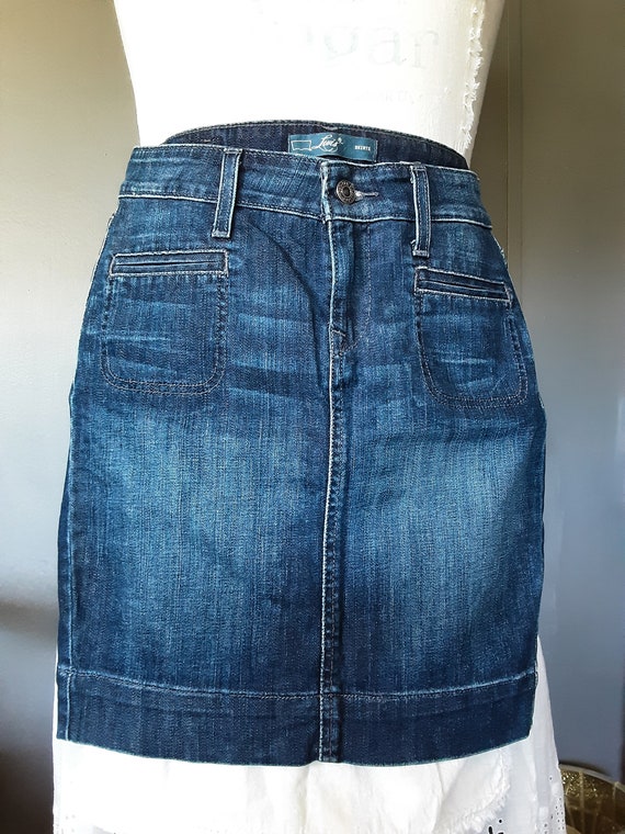 Levis denim skirt zipper cheap