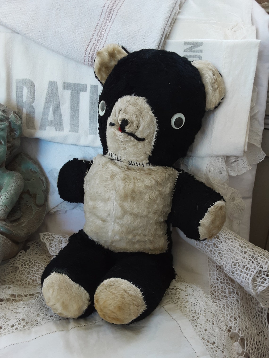 Vintage Panda Bear Stuffed Animal Non Toy Was Musical Now Etsy