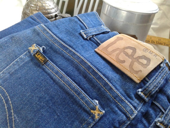 Faded Blue Monogram Patch Jeans - Ready to Wear