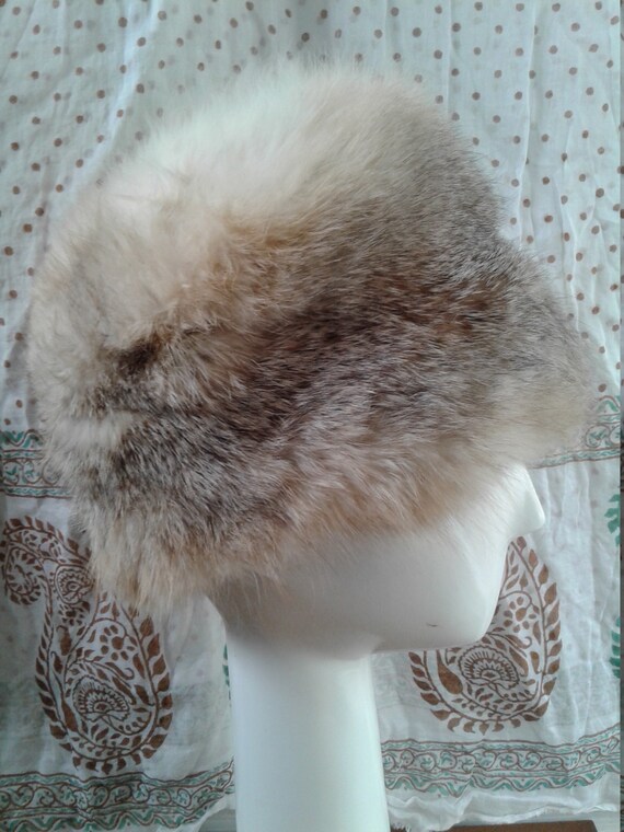 Vintage Fur Hat Undyed/natural Lined 