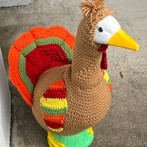 Traje de pavo y ganso de ganchillo hecho a mano