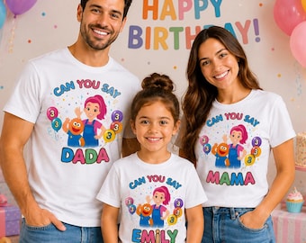 Can You Say Custom Family Matching Birthday Shirt, Ms Rachel Birthday Party Girl Tee