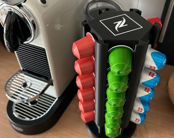 Porta capsule Nespresso Original, capacità 36 capsule, girevole a 360 gradi, design salvaspazio