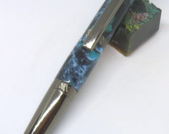 et - Keen Handcrafted Handmade Gun Metal Pluma Pen