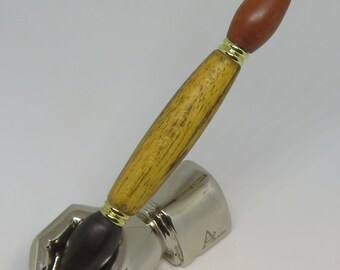 gh - Keen Handcrafted Handmade Spalted Tamarind Teachers 24kt Gold Twist Pen