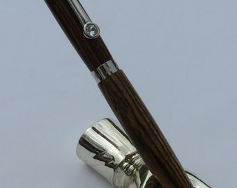 jk - Keen Handcrafted Handmade Bocote Palladium Diana Ballpoint Pen