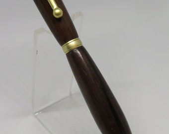 bm - Keen Handcrafted Cocobolo Satin Gold Slimline Pen