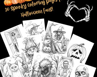 Halloween Coloring Book Monster Fun Creepy Designs Spooky Art