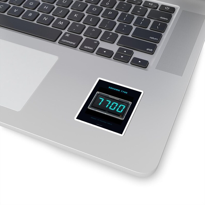 Squawk 7700 Sticker — Tarmac Print aviation design, view 11
