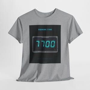 Squawk 7700 Tee — Tarmac Print aviation design, view 8