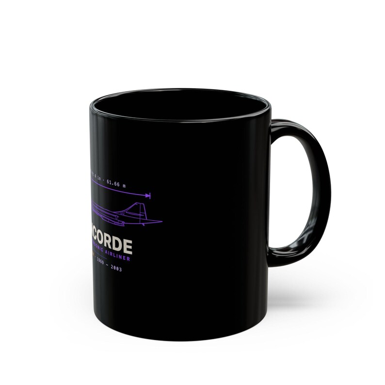 Concorde Blueprint Mug — Tarmac Print aviation design, view 5