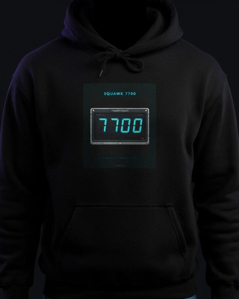 Squawk 7700 hoodie — Tarmac Print