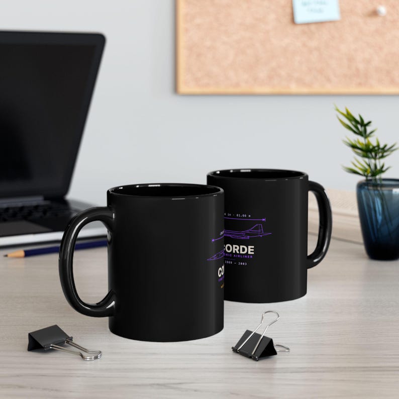 Concorde Blueprint Mug — Tarmac Print aviation design, view 7