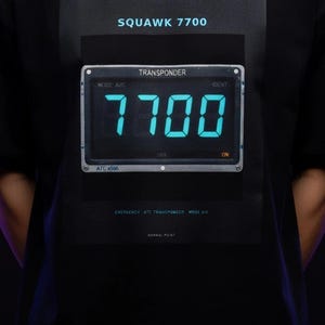 Squawk 7700 Aviation T-Shirt, ATC Transponder Code Unisex Cotton Tee