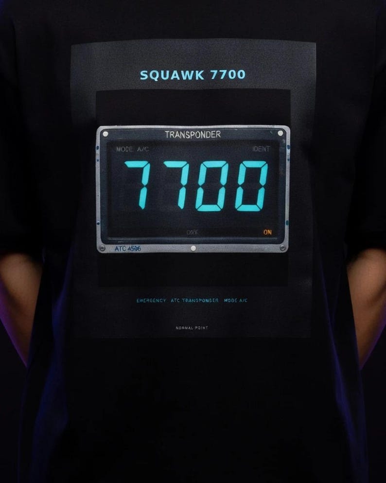 Squawk 7700 tee — Tarmac Print