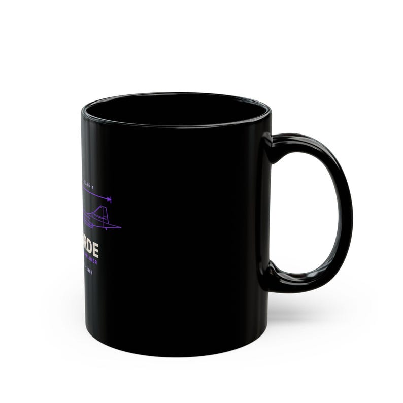 Concorde Blueprint Mug — Tarmac Print aviation design, view 2