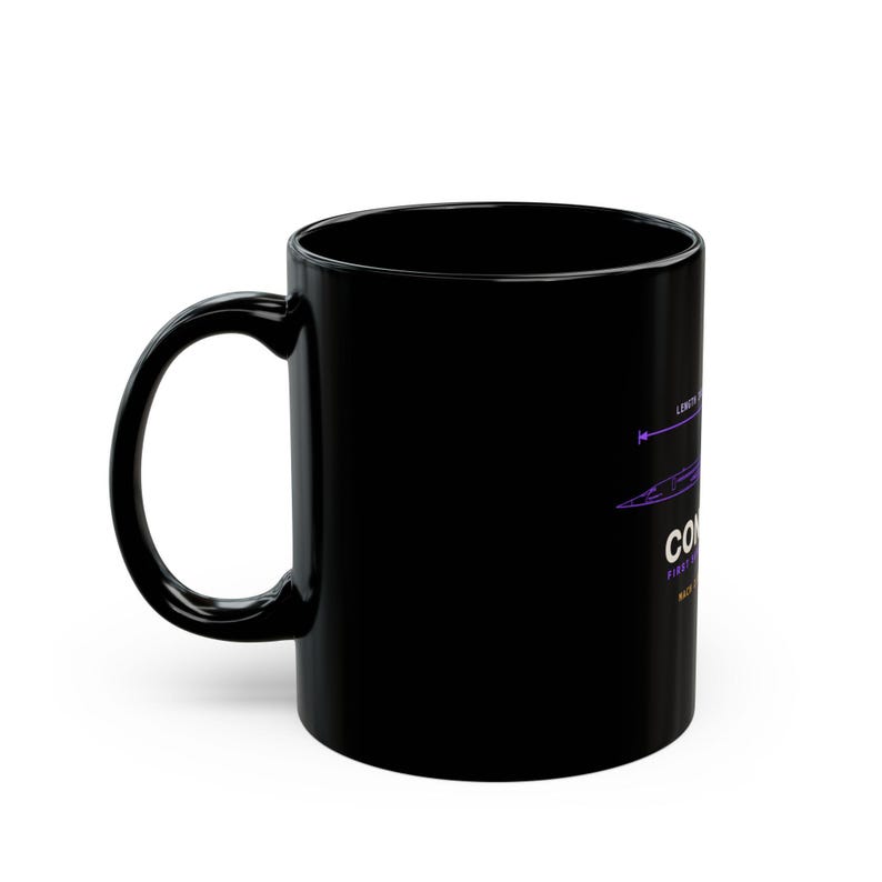Concorde Blueprint Mug — Tarmac Print aviation design, view 3