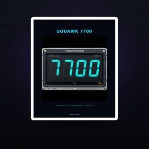 Squawk 7700 sticker — Tarmac Print