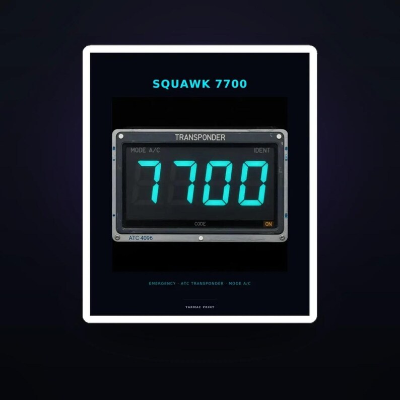 Squawk 7700 sticker — Tarmac Print