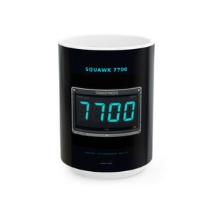 Squawk 7700 Mug — Tarmac Print aviation design, view 2