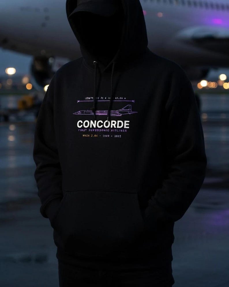 Concorde hoodie — Tarmac Print