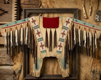 Native American War Shirt für Männer, Handgemachtes Leder Fransen Shirt, Western Tribal Wildleder Top, Sioux Style Regalia
