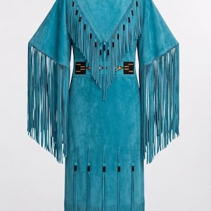 Suede Fringe Dress - Etsy Australia