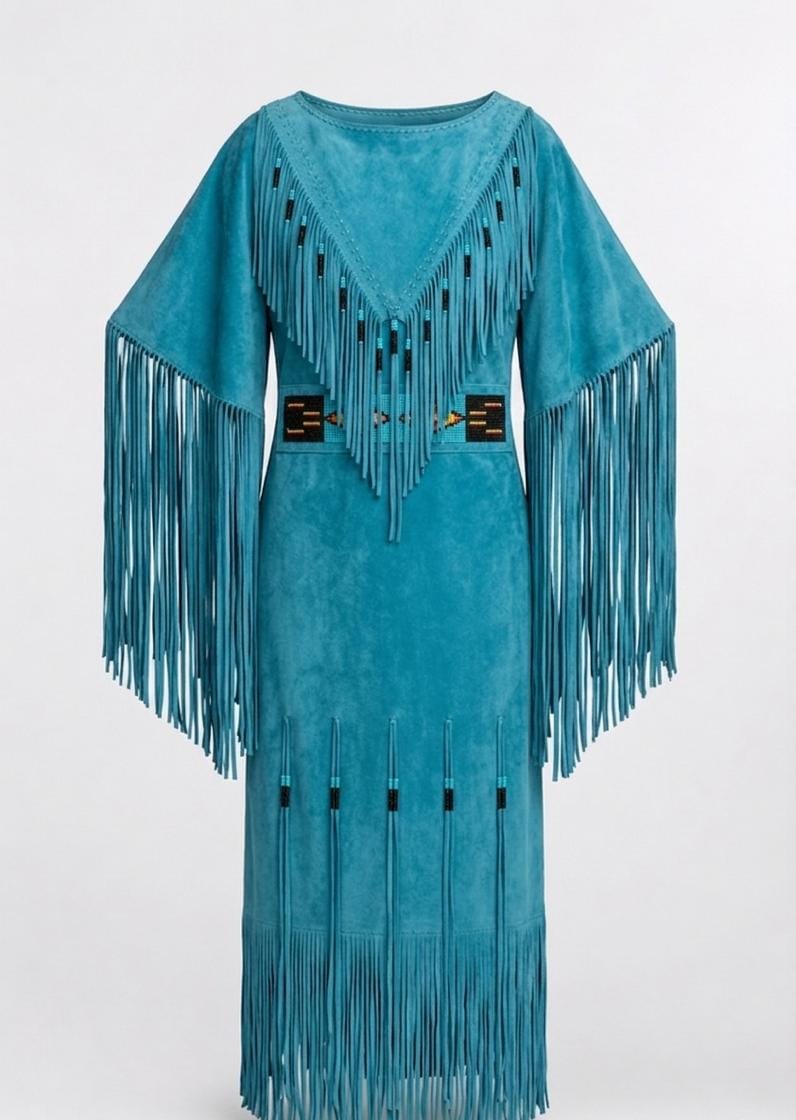 teal leather dress THE AUDRAY