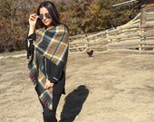 Classic scottish plaid blanket scarf green yellow burgundy tartan plaid Flannel square scarf man woman blanket shawl scarf winter fashion