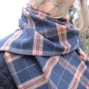 Burgundy mustard navy blue tartan plaid wool flannel fabric blanket scarf wrap shawl -womens mens scarves-man fashion mad, Turkish scarf