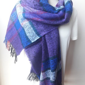 Plaid blanket scarf- Red purple blue green tartan plaid Flannel wrap shawl- scarf men&#39;s-women blanket scarf- 2025 winter fashion scarves2012