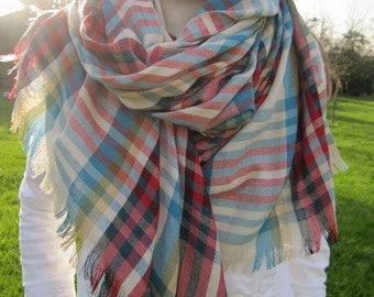 Trending blanket scarf / fast SHIPPING-classic tartan Plaid Scarf-fall winter 2024 fashion Accessory-men Women winter fashion wrap shawl