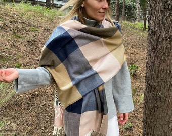 Buffalo Plaid blanket scarf flannel shawl