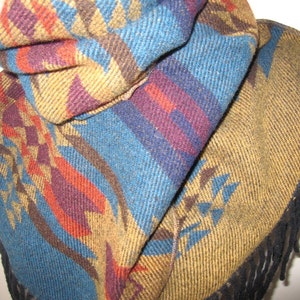 Ethnic tribal scarf, aztec scarf,wool blanket scarf, kilim,wool winter scarf,long men&#39;s scarf,women man winter fashion scarves2012 ponchos