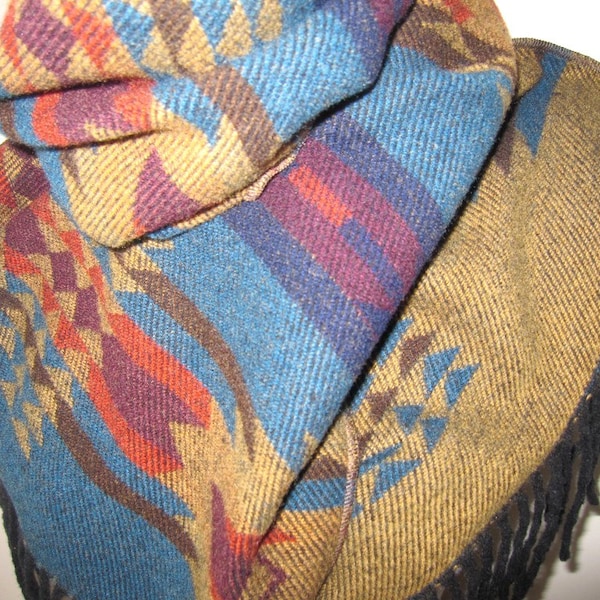 Ethnic tribal scarf, aztec scarf,wool blanket scarf, kilim,wool winter scarf,long men's scarf,women man winter fashion scarves2012 ponchos