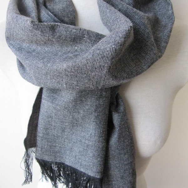 Tweed scarf grey black navy blue Winter scarf,Men's long scarf charcoal Wool fabric scarf, Turkey 2024 winter FASHION women's, men's scarves