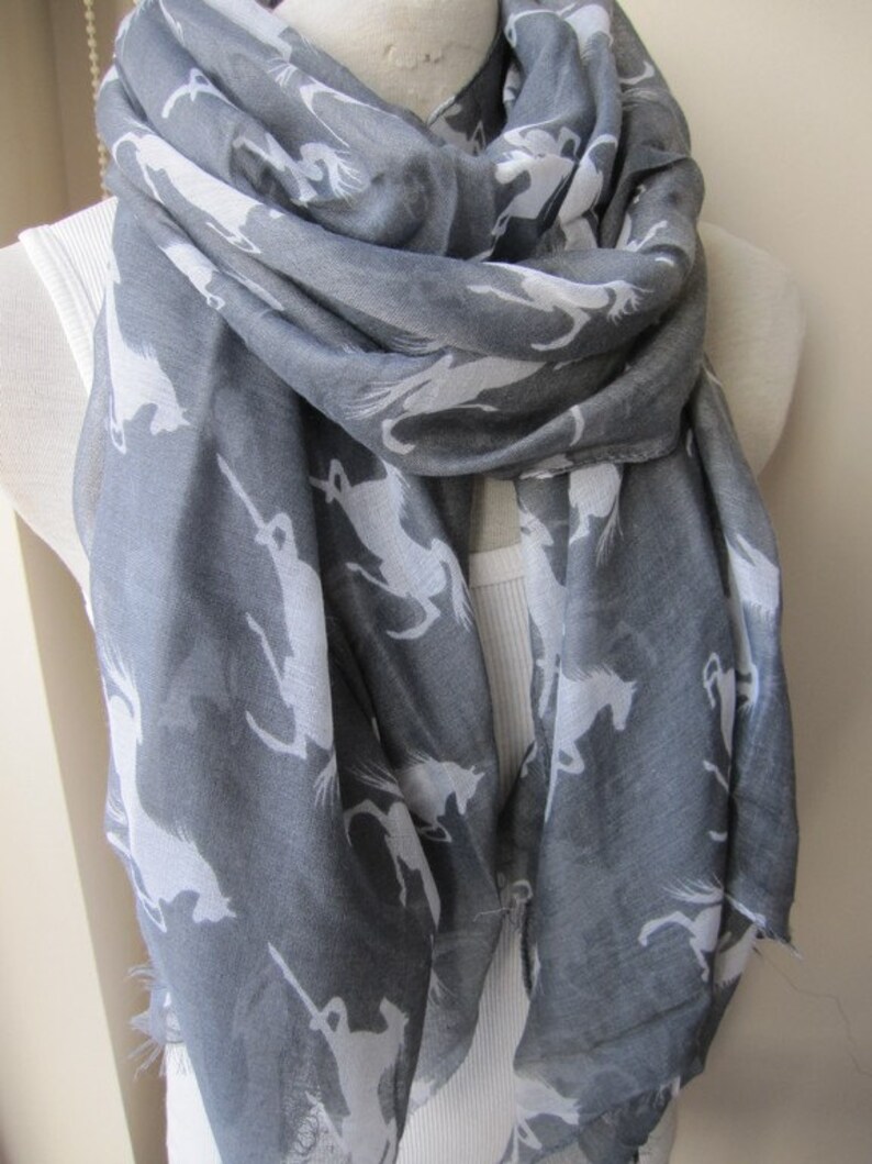 Horse print scarf/horse scarfhorse lover giftsmustard yellow Etsy