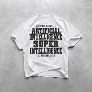 Koszulka z napisem „Dawniej znana jako sztuczna inteligencja”, koszulka z napisem „Super Intelligence SI”, zabawna koszulka z grafiką „Tech Humor”, prezent dla programisty, sweter vintage